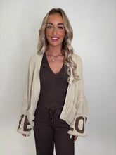 Load image into Gallery viewer, Beige Love Oversized Cardigan
