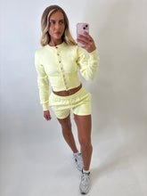 Load image into Gallery viewer, Yellow Demi Button Co-ord
