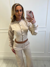 Load image into Gallery viewer, Beige Tory Button Co-ord
