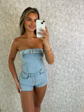 Load image into Gallery viewer, Blue Celia Denim Playsuit
