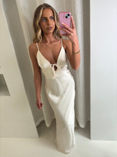 Load image into Gallery viewer, Cream Raven Silk Dress
