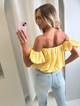 Load image into Gallery viewer, Yellow Stacie Polka Dot Top

