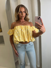 Load image into Gallery viewer, Yellow Stacie Polka Dot Top
