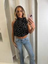 Load image into Gallery viewer, Black Renee Polka Dot Top
