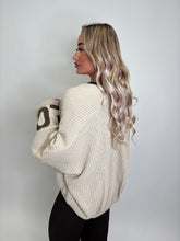 Load image into Gallery viewer, Beige Love Oversized Cardigan
