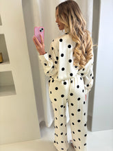 Load image into Gallery viewer, White Gemma Polka Dot silk Co-ord

