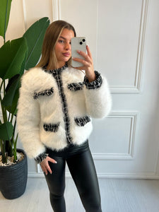 White Laura Faux Fur Jacket