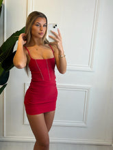 Load image into Gallery viewer, Red Nia Corset Style Dress
