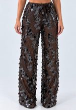 Load image into Gallery viewer, Chocolate Tasha Sequin Wide-Leg Trousers
