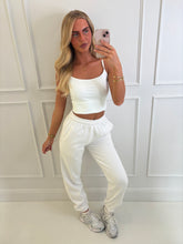 Load image into Gallery viewer, White Megan Relaxed Joggers
