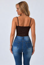 Load image into Gallery viewer, Brown Louisa Sparkle Bodysuit
