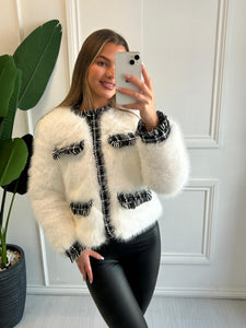 White Laura Faux Fur Jacket