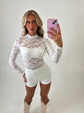 Load image into Gallery viewer, White Aileen Lace Long Playsuit
