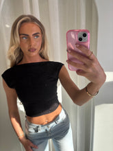 Load image into Gallery viewer, Black Vikki Backless Lace Top
