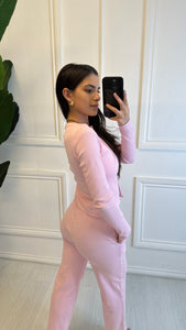 Baby Pink Zaria Button Up Co ord