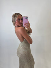 Load image into Gallery viewer, Crochet Roisin Halter Midi Dress
