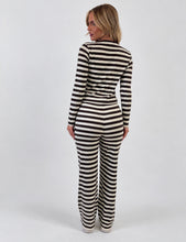 Load image into Gallery viewer, Chocolate Brown Masie Striped Button-Up Co-Ord Set
