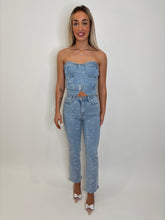 Load image into Gallery viewer, Denim Skye Rhinestone Jeans
