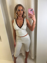Load image into Gallery viewer, White Rue Polka Dot Co-ord
