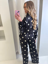 Load image into Gallery viewer, Black Gemma Polka Dot Silk Co-ord
