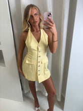 Load image into Gallery viewer, Yellow Erin Halter-neck Playsuit
