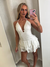 Load image into Gallery viewer, White Bridghid Frill Playsuit
