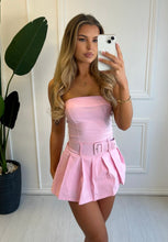 Load image into Gallery viewer, Baby Pink Quinn Pleated Cargo Skort Playsuit

