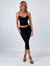 Load image into Gallery viewer, Black Kate Cropped Cami Top &amp; Capri Trousers Co-Ord
