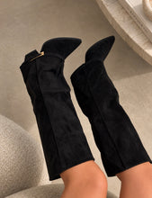 Load image into Gallery viewer, Black Suede Pointed Boots
