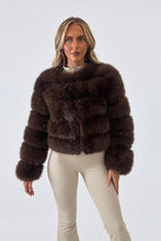 Load image into Gallery viewer, Brown Abi Faux Fur Jacket
