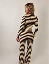 Load image into Gallery viewer, Chocolate Striped Masie Button-Front Knit Co-Ord Set
