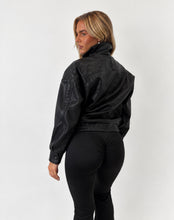 Load image into Gallery viewer, Black Bonnie Faux Leather Cropped Utility Jacket
