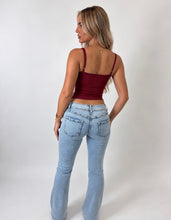Load image into Gallery viewer, Wine Shauna Ruched Cami Top
