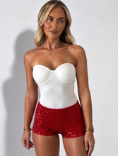 Load image into Gallery viewer, White Aoife Strapless Bustier Bodysuit
