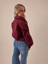 Load image into Gallery viewer, Wine Sandra High-Neck Jacket
