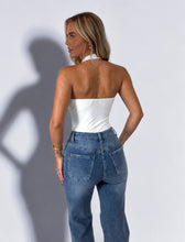 Load image into Gallery viewer, White Bonnie Underwired Halterneck Bodysuit
