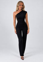 Load image into Gallery viewer, Black Rachel One-Shoulder Jumpsuit
