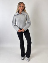 Load image into Gallery viewer, Grey Hailey Corset Zip-Up Jacket
