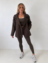 Load image into Gallery viewer, Brown Jackie Belted Trench Jacket
