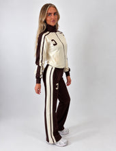Load image into Gallery viewer, Cream &amp; Chocolate Zoe Varsity Tracksuit Co-Ord
