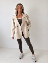 Load image into Gallery viewer, Beige Cara Belted Trench Jacket
