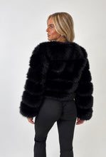 Load image into Gallery viewer, Black Abi Faux Fur Coat
