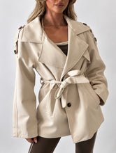 Load image into Gallery viewer, Beige Cara Belted Trench Jacket
