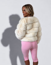 Load image into Gallery viewer, Cream Abi Faux Fur Coat
