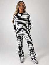 Load image into Gallery viewer, Black &amp; White Masie Striped Co-Ord Set

