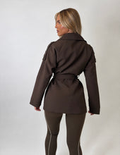 Load image into Gallery viewer, Brown Jackie Belted Trench Jacket
