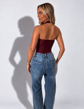 Load image into Gallery viewer, Wine Bonnie Underwired Halterneck Bodysuit
