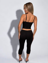 Load image into Gallery viewer, Black Kate Cropped Cami Top &amp; Capri Trousers Co-Ord
