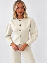 Load image into Gallery viewer, Cream Dani Button Front Tailored Co-ord Set
