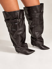 Load image into Gallery viewer, Chocolate Slouch Buckle Boots
